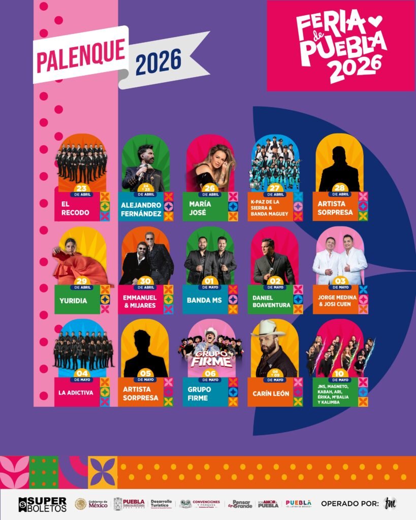 Cartel del Palenque la Feria de Puebla 2026