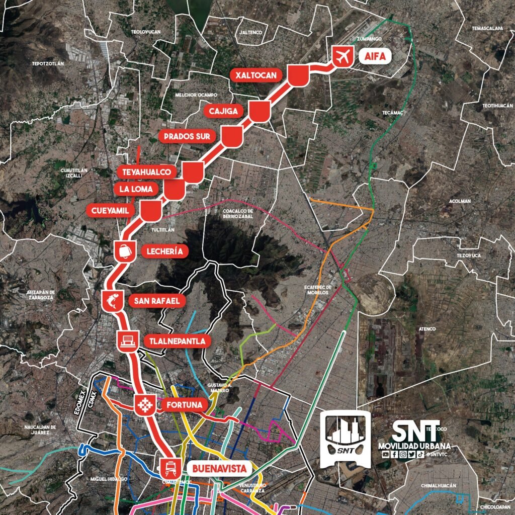 Ruta del Tren Suburbano al AIFA